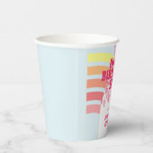 Retro Rosa Disco Ball in meinem Party Pappbecher (Rechts)