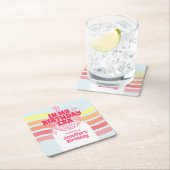 Retro Rosa Disco Ball in meinem Party Rechteckiger Pappuntersetzer (Vor Ort)