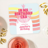 Retro Rosa Disco Ball in meinem Party Rechteckiger Pappuntersetzer