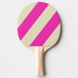 Retro Rosa Drei fette Streifen Tischtennis Schläger