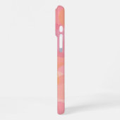 Retro Rosa Farben Amorphe Formen Kunstmuster iPhone Hülle (Linke Seite)