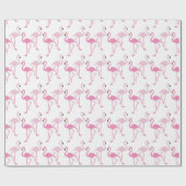 Retro rosa Flamingo Muster Thema Exotic Bird Geschenkpapier (Flach)