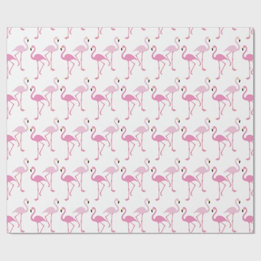 Retro rosa Flamingo Muster Thema Exotic Bird Geschenkpapier (Flach)