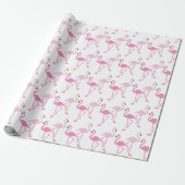 Retro rosa Flamingo Muster Thema Exotic Bird Geschenkpapier (Ungerollt)