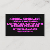 Retro rosa Flamingo Visitenkarte (Rückseite)