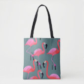 Retro-Rosa Flamingos Tasche (Vorderseite)
