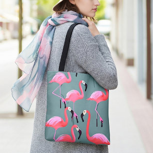 Retro rosa Flamingos  Tasche