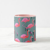 Retro-Rosa Flamingos Tasse (Zentrum)