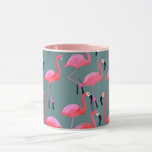 Retro-Rosa Flamingos Tasse (Zentrum)