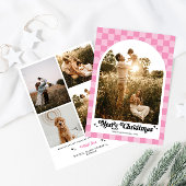 Retro-Rosa-Foto Feiertagskarte