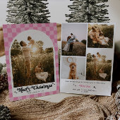 Retro-Rosa-Foto Feiertagskarte