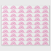 Retro rosa französischer Band-Bogen-alles Gute zum Geschenkpapier (Flach)