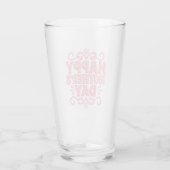 Retro Rosa Frohen Muttertag Glas (Rückseite)