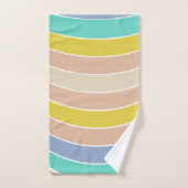 Retro rosa, gelb, aquamarine geometrische Muster H Badhandtuch Set (Handtuch)