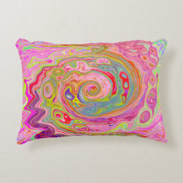 Retro Rosa, Gelb und Magenta Abstrakte Kunst, Dich Dekokissen