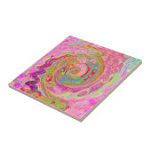 Retro Rosa, Gelb und Magenta Abstrakte Kunst, Dich Fliese (Seite)