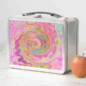 Retro Rosa, Gelb und Magenta Abstrakte Kunst, Dich Metall Brotdose (Beispiel)