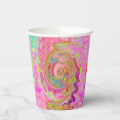 Retro Rosa, Gelb und Magenta Abstrakte Kunst, Dich Pappbecher (Links)