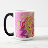 Retro Rosa, Gelb und Magenta Abstrakte Kunst, Dich Verwandlungstasse (Links)