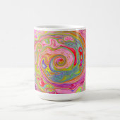 Retro Rosa, Gelb und Magenta Abstrakte Kunst, Dich Verwandlungstasse (Zentrum)