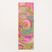 Retro Rosa, Gelb und Magenta Abstrakte Kunst, Dich Yogamatte (Vorderseite)
