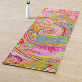 Retro Rosa, Gelb und Magenta Abstrakte Kunst, Dich Yogamatte