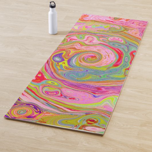 Retro Rosa, Gelb und Magenta Abstrakte Kunst, Dich Yogamatte (Beispiel)