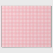 Retro rosa Gingham-karierter Muster-Hintergrund Geschenkpapier (Flach)