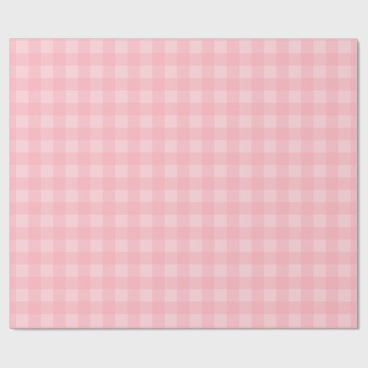 Retro rosa Gingham-karierter Muster-Hintergrund Geschenkpapier (Flach)