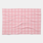 Retro rosa Gingham-karierter Muster-Hintergrund Geschirrtuch (Horizontal)