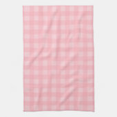 Retro rosa Gingham-karierter Muster-Hintergrund Geschirrtuch (Vertikal)