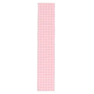 Retro rosa Gingham-karierter Muster-Hintergrund Mittelgroßer Tischläufer