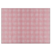 Retro rosa Gingham-karierter Muster-Hintergrund Schneidebrett (Vorderseite)