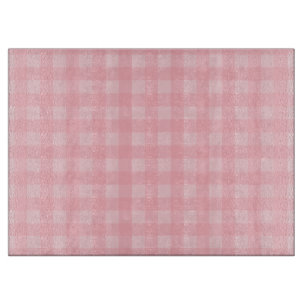 Retro rosa Gingham-karierter Muster-Hintergrund Schneidebrett