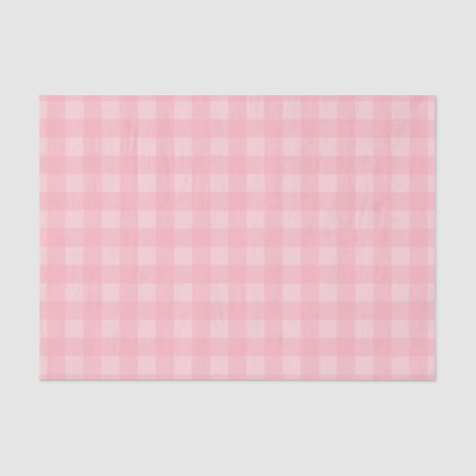 Retro rosa Gingham-karierter Muster-Hintergrund Seidenpapier (Vorderseite)