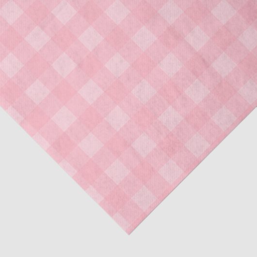 Retro rosa Gingham-karierter Muster-Hintergrund Seidenpapier (Ausschnitt)