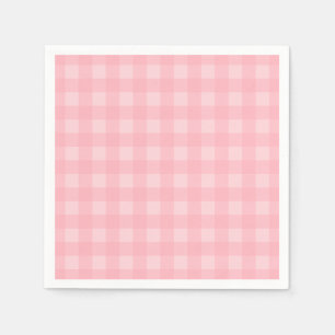 Retro rosa Gingham-karierter Muster-Hintergrund Serviette