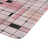 Retro rosa Gitter-und Schneidebrett (Ecke)