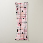 Retro Rosa Gitter und Sternexplosionen Kissen (Vorderseite Vertikal)