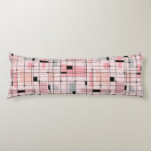 Retro Rosa Gitter und Sternexplosionen Kissen (Vorderseite)