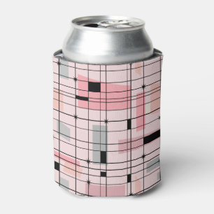 Retro Rosa Gitter und Sternexplosionen können kühl Dosenkühler