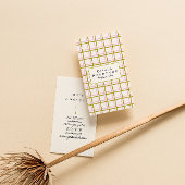 Retro Rosa grüne karierte Streifen Trendy Boho Visitenkarte