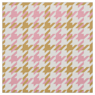 Retro-Rosa-Hahnentrittmuster-kariertes Muster Stoff