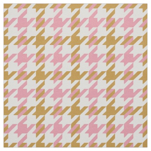 Retro-Rosa-Hahnentrittmuster-kariertes Muster Stoff (Muster)