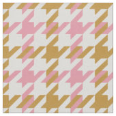 Retro-Rosa-Hahnentrittmuster-kariertes Muster Stoff (Nahaufnahme)