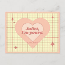 Retro-Rosa-Herz Karo Valentinstag Vintage-Liebe