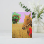 Retro Rosa Himmelskaffe Feiertagspostkarte (Stehend Vorderseite)