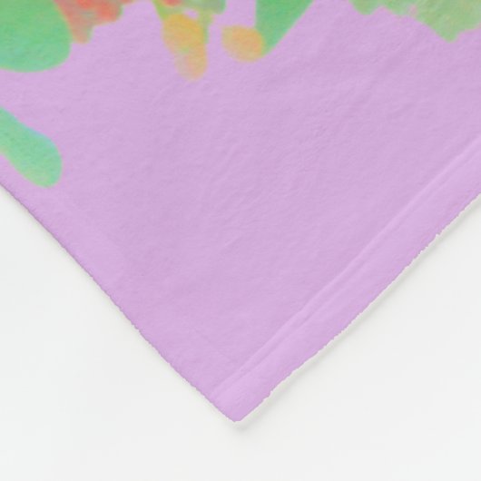 Retro Rosa Himmelskaffe Fleecedecke (Ecke)