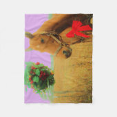 Retro Rosa Himmelskaffe Fleecedecke (Vorderseite)