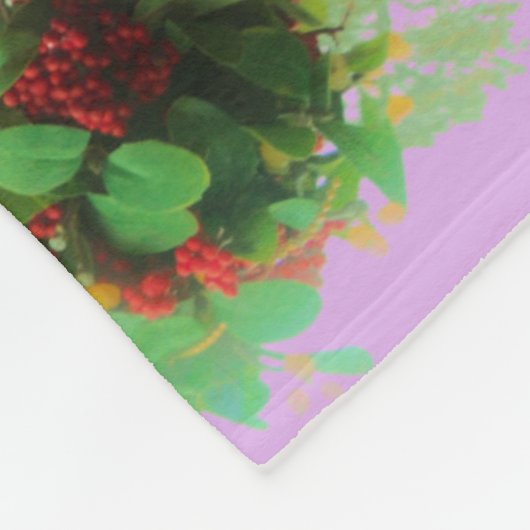 Retro Rosa Himmelskaffe Fleecedecke (Ecke)